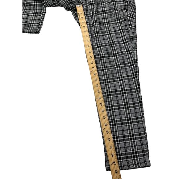 Hot Topic Womens Size Large L Black and White Plaid High Rise Pants 30"W x 28"I - Picture 10 of 16